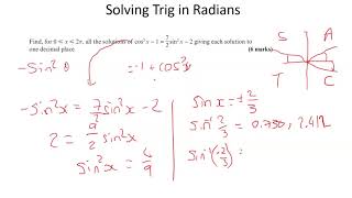 Solving trig equations in Radians [upl. by Lala]