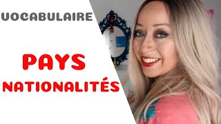 ☕VOCABULARIO FRANCÉS 1 paises nacionalidades [upl. by Rhyne]