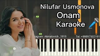 Nilufar Usmonova  Onam Karaoke 🎤 tiktok Avtor akmalovmusic [upl. by Island503]