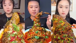 Asmr Eating 🐟 Braised Big Carp Holy Eating Fish Spicy Braised Fish🐠 148 [upl. by Hgeilyak394]