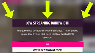 Fix low streaming bandwidth forza horizon 5  The game has detected streaming delays [upl. by Kamp]