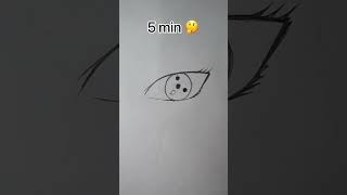 How to Draw Sharingan in 10sec 10mins 10hrs shorts [upl. by Nalyak]