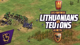 1v1 Fortress vs Yo  Lithuanians vs Teutons [upl. by Eimiaj912]