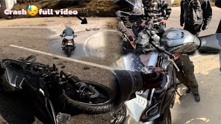 RS 200 live Crash😓 full video Aur r15 ka hyper lean😱 [upl. by Blithe591]