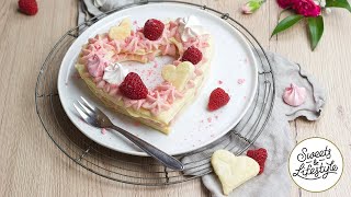 Herz Mille Feuille  Rezept für den Valentinstag und den Muttertag  Sweets amp Lifestyle [upl. by Anoo]