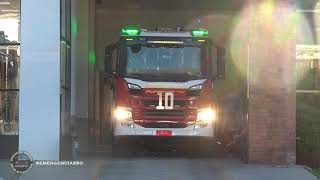 NUEVO B10 Bomberos Ñuñoa saliendo a rescate vehicular [upl. by Dorey]