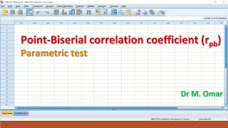 Point Biserial correlation in SPSS [upl. by Medrek]