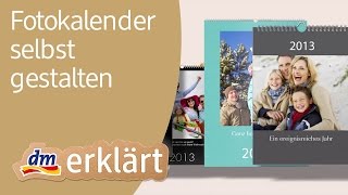 Die dm Fotokalender auf FotoParadies Terminkalender Tischkalender und mehr selbst gestalten [upl. by Ylelhsa]