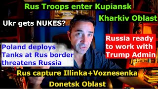 Rus enter Kupiansk advances in Donetsk Poland Threatens Rus with Tanks Ukr could develop NUKES [upl. by Burwell350]