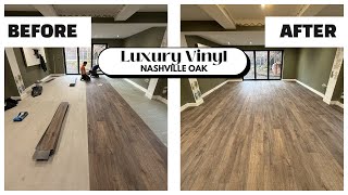 How to Install Luxury Vinyl Tile  Nashville Oak [upl. by Orgalim468]