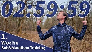 Ich versuche es nochmal  Sub3 Marathon Training Woche 1  Hannover 2024 [upl. by Agneta]