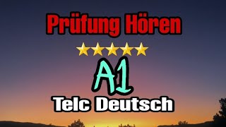 Prüfung Hören 🇩🇪 DTZ 💢 Deutsch Niveau A1 Modell 1 🤗🤙 [upl. by Tnias]