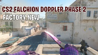 Falchion Knife Doppler Phase 2  CS2 Skin Showcase 104 [upl. by Ardnwahsal]