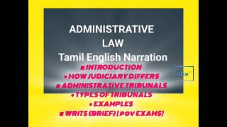 LLB AUDIO NOTES  ADMINISTRATIVE LAW  INTRODUCTION  JUDICIARY POWER  TRIBUNALS  TYPES EXAMPLES [upl. by Er]