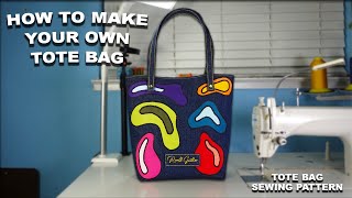 How To Make Your Own Tote Bag  RG Pattern 02 [upl. by Hgiel]