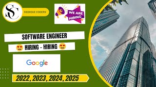 Google Hiring Freshers 2023 2024 2025  BE BTech MCA  Apply Now [upl. by Ahsieken]