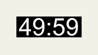 50 Minute Basic Countdown Timer  Silent [upl. by Awahsoj531]