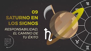 Saturno en los Signos 09  ASTROLOGÍA GRÁFICA Responsabilidad el camino de tu éxito [upl. by Nnael]