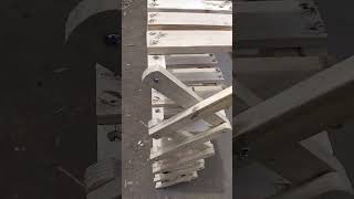 making a foldable shoe rack palletskenya woodworking palletfurniture furniture palletrack diy [upl. by Okiman345]