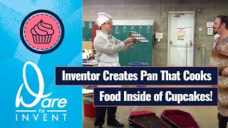 Inventor Creates Pan That Cooks Food Inside of Cupcakes [upl. by Prosser]