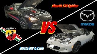 Abarth 124 spider vs Mazda Miata Club on the dyno [upl. by Alrzc]