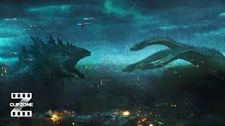 Godzilla King of the Monsters  King Ghidorah and Godzilla Face Off  ClipZone High Octane Hits [upl. by Einnoj]