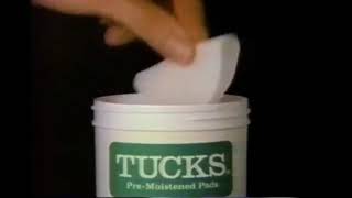 Tucks Pads for Hemorrhoid Flare Ups 1980s commercial [upl. by Feerahs234]