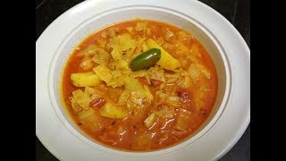 Aloo Patta Gobi Curry Recipe  Cabbage Curry Recipes Indian Style For Chapathi [upl. by Ander]