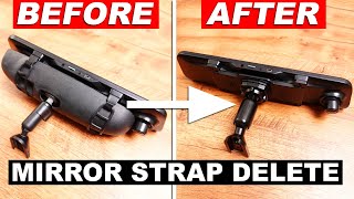 How to Install Mirror Dash Cam WITHOUT Straps Direct Mount Conversion Kit for LCD Mirror [upl. by Charmine]