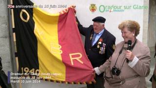 OradoursurGlane HauteVienne mardi 10 juin 2014 commémoration du 70e du massacre du 10 juin 44 [upl. by Yrgoerg]