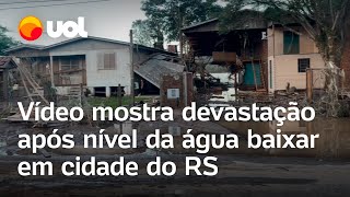 Rio Grande do Sul Nível da água baixa em Venâncio Aires e revela devastação total veja vídeos [upl. by Eldorado900]