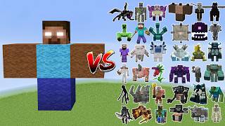 Herobrine vs All Minecraft BossesWither StormWarden  Minecraft Mob Battle  BIG compilation [upl. by Remus]