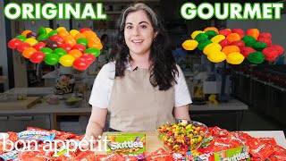 Pastry Chef Attempts To Make Gourmet Skittles  Gourmet Makes  Bon Appétit [upl. by Eniwtna960]