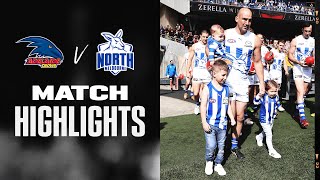 Adelaide Crows v North Melbourne Highlights  Round 22 2022  AFL [upl. by Druce]