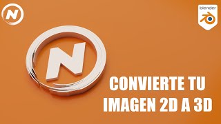 Convierte Imagen 2D a 3D  Curso Blender 42 blender logo tutorialblender [upl. by Elwaine534]