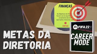 METAS DO MODO CARREIRA  FIFA 22 [upl. by Dnomra538]