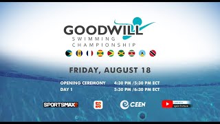 LIVE Day 1  Goodwill Swimming Championship  SportsMax TV [upl. by Annovy]