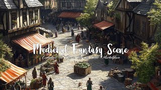 RPG Inspired Fantasy Ambience 🏰 Medieval Tavern Music with Celtic Melodies in the Marketplace [upl. by Nasah]