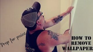 How to remove wallpaper and prep for paint [upl. by Harman462]