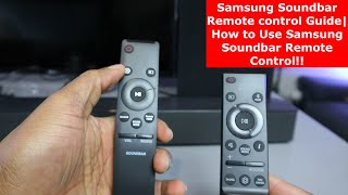 Samsung Soundbar Remote Control Guide How to Use Samsung Soundbar Remote Control [upl. by Rramal]