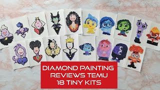 TEMU Diamond Painting REVIEWS 18 Tiny Kits [upl. by Leavitt]