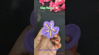 Clay flower making clayvideos diy artandcraft craft clayartcreations clayart [upl. by Ahsekam920]