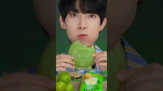 ASMR MUKBANG GREEN PORORO JELLY [upl. by Ohnuj]