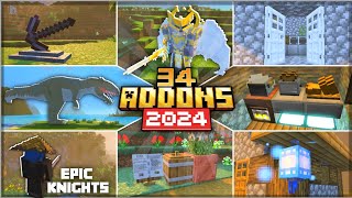 TOP 34 BEST ADDON MCPE Rekomendasi AddonMod Survival Terbaik Untuk MCPEMCBE Terbaru 119  120 [upl. by Yelreveb389]