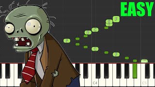 Plants Vs Zombies Victory Theme EASY Piano Tutorial Synthesia [upl. by Dolph464]