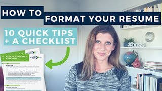 How to Format Your Resume for an Internship 10 Quick Tips  A Checklist  The Intern Hustle [upl. by Ahkeber]