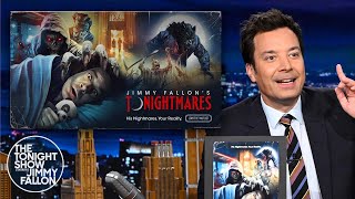 Jimmy Reveals Jimmy Fallon’s Tonightmares an AllNew Haunted Maze Experience at Rockefeller Center [upl. by Dwain332]