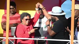 Morgan Heritage make surprise visit to Heroes Day Picnic at Barclays Park April 29 2024 [upl. by Rabbaj]