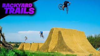 MY BACKYARD MTB DIRT JUMPS ARE COMPLETE AND INSANE TO RIDE [upl. by Rebor]