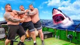 Worlds Strongest Men VS DEEP SEA FISHING ft The Stoltmans [upl. by Demodena]